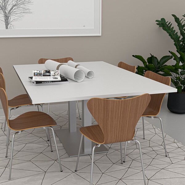 47.25 in W, 71.5 in L, 29 in H, Engineered Wood Top, White